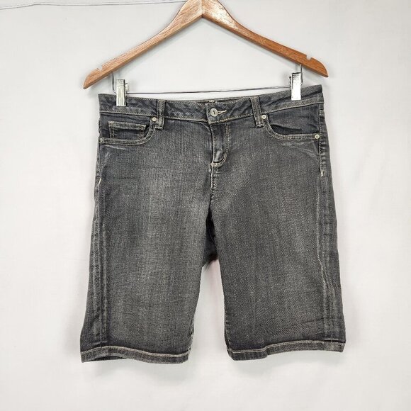 Arizona Jean Company Pants - Arizona Jean Co Denim Bermuda Shorts Women's Junior Size 9 Gray Mid Rise